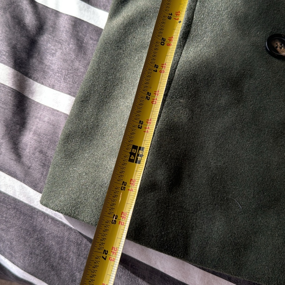 NWT Thread & Supply Hunter Green Wool Peacoat - Picture 9 of 10